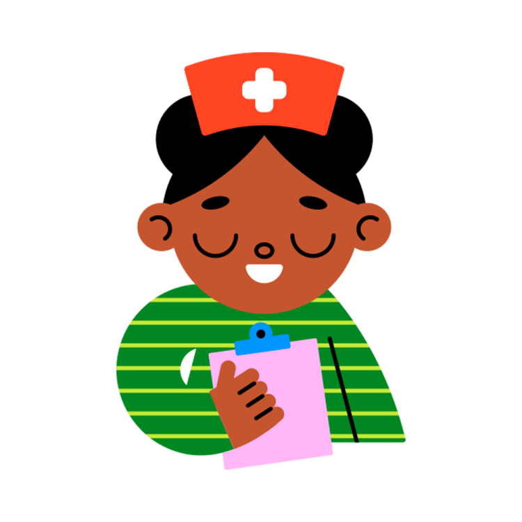 a boy in a green and white striped shirt holding a clipboard