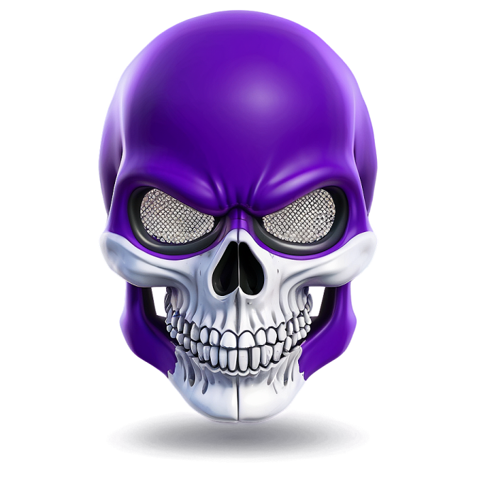 an image of a purple skull