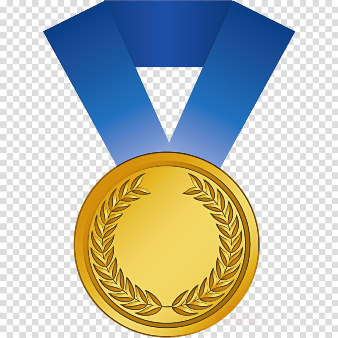 a gold medal on a transparent background
