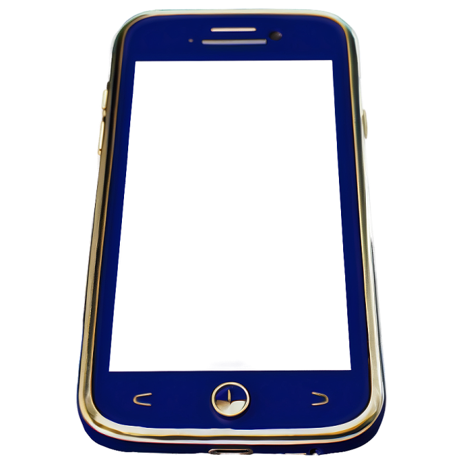 a cell phone with a blank screen