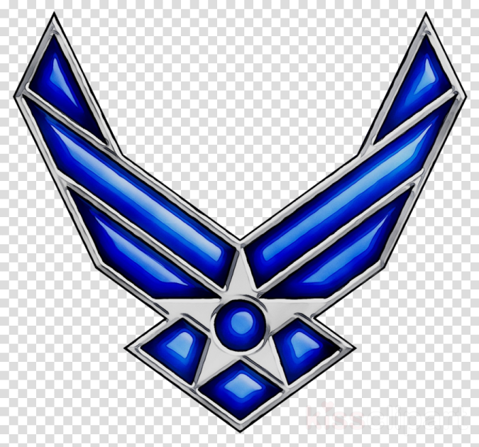 a blue and white air force logo