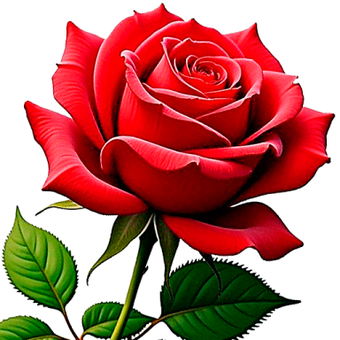 a red rose on a white background