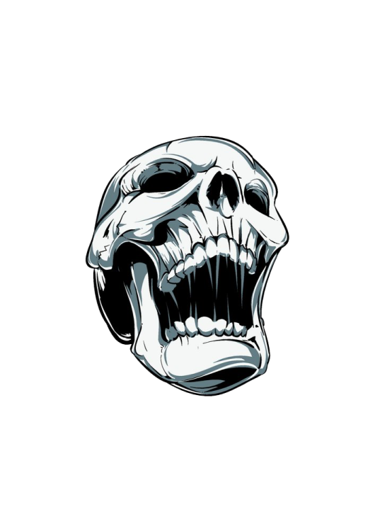 an image of a skull with its mouth open
