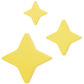 three yellow stars on a white background