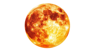 a full moon on a white background