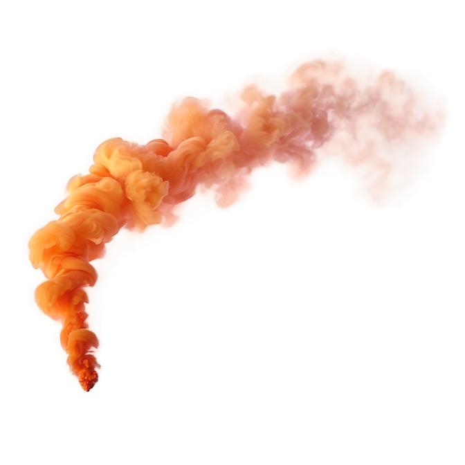 the smoke is orange