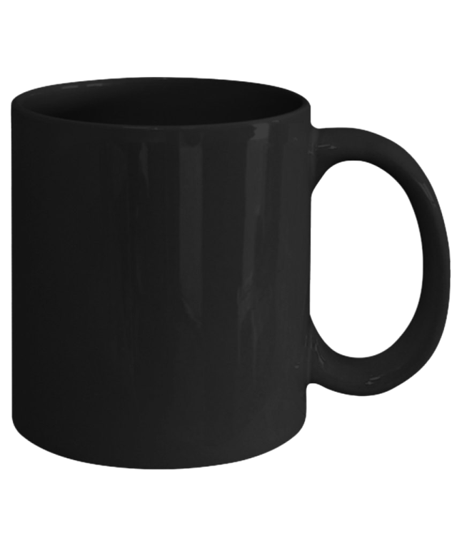 a black coffee mug on a white background