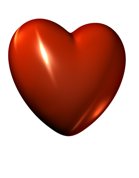 a red heart on a white background
