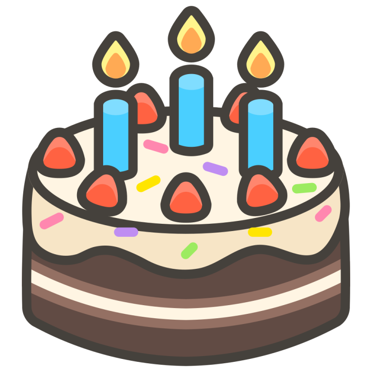 a birthday cake with candles on top