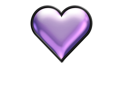 a purple heart on a white background