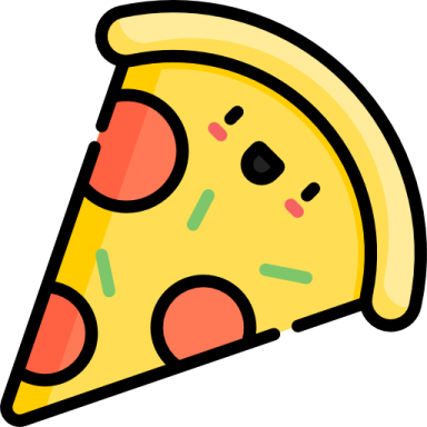 a slice of pizza on a white background