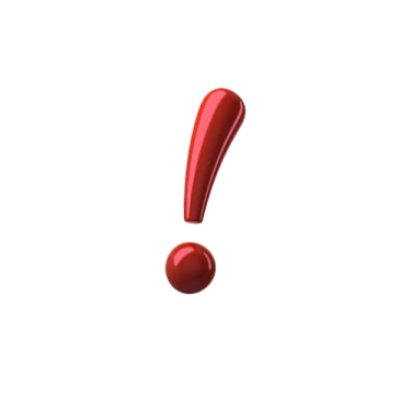 a red question mark on a white background