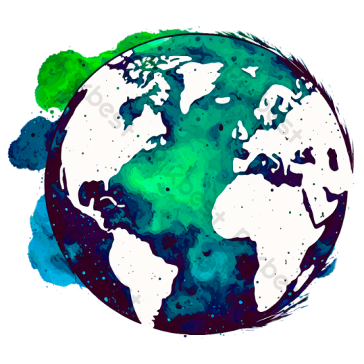 a watercolor painting of the earth