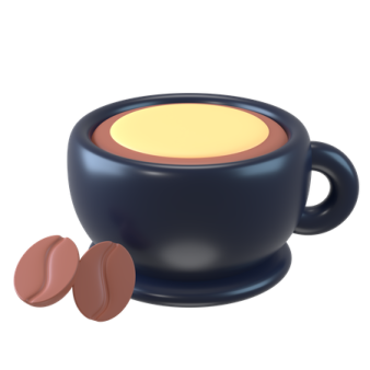 a cup of coffee and two chocolates