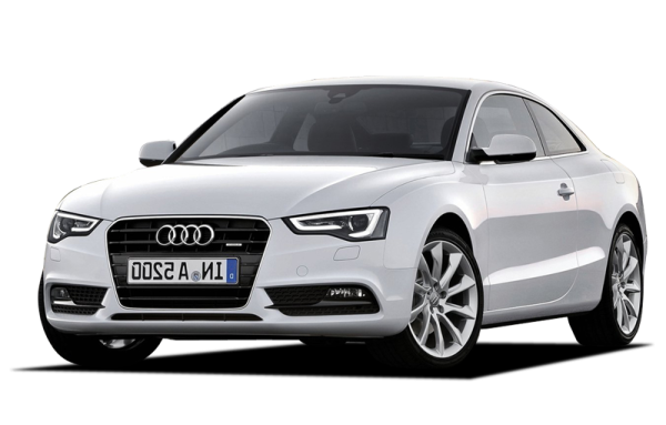 a white audi car