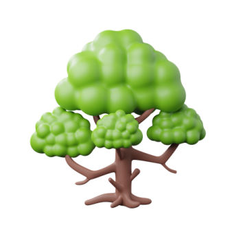 a green tree on a white background