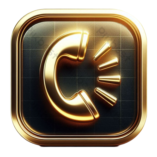 a gold icon with the letter c on it