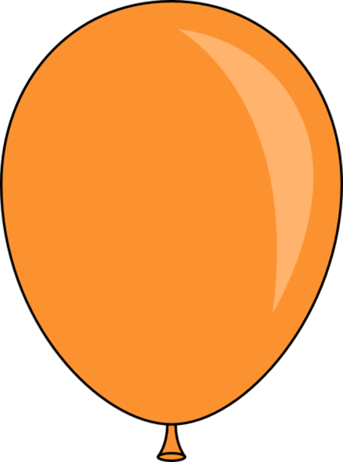 an orange balloon on a white background
