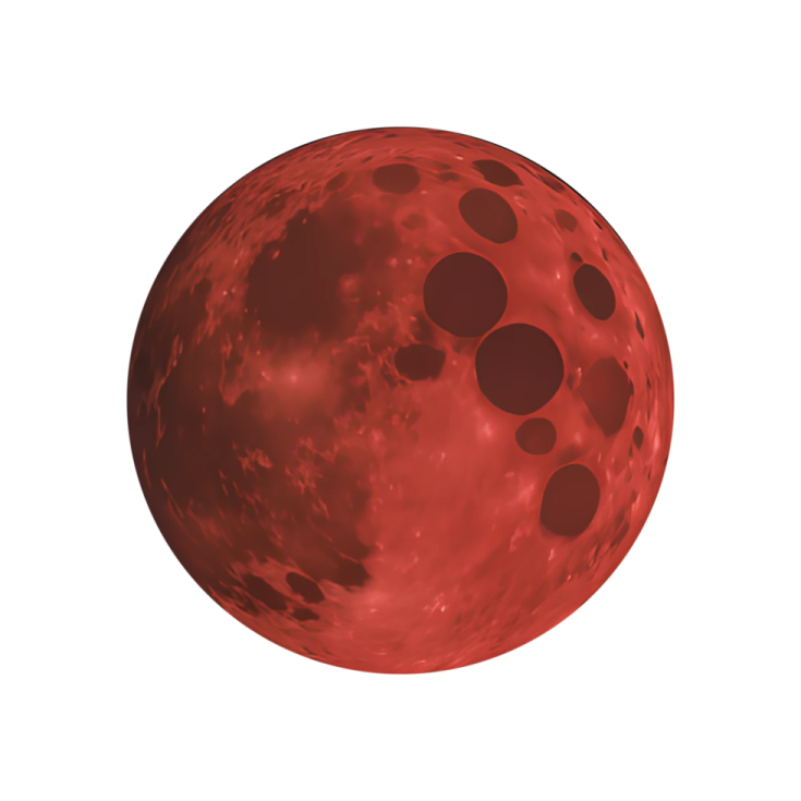 an image of a red moon