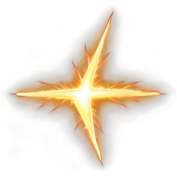 a fire star on a white background