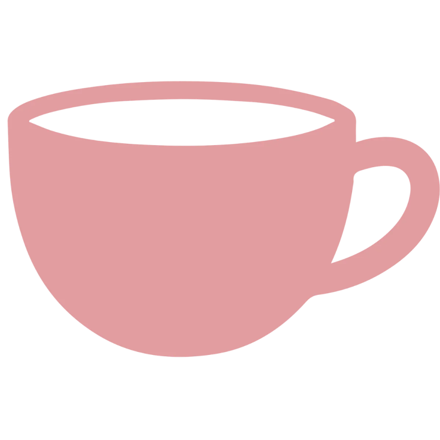 a pink cup on a white background