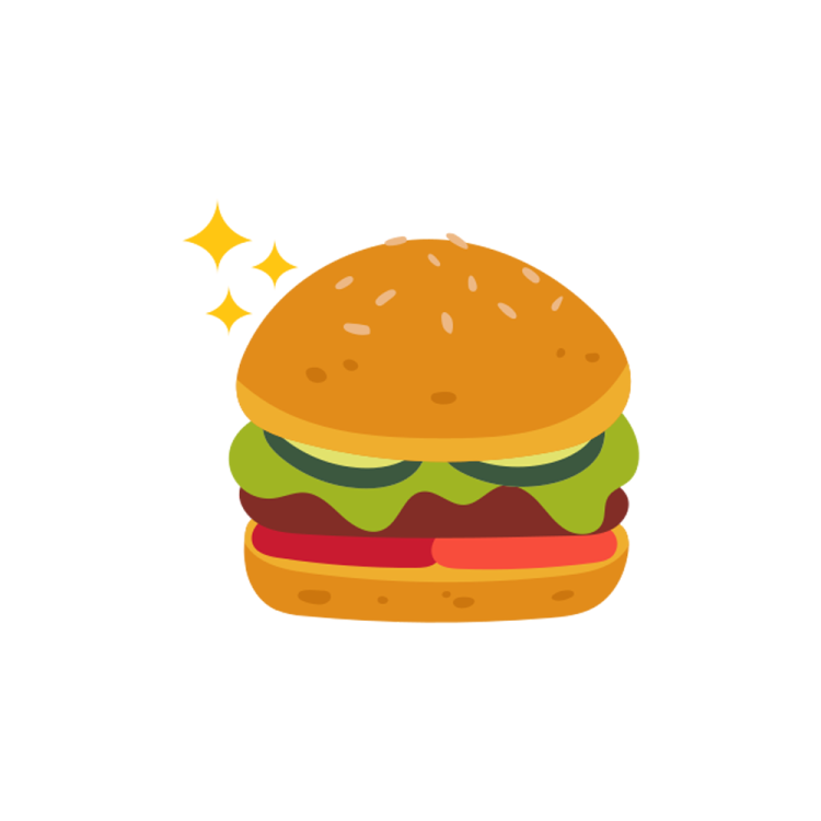 a hamburger on a white background