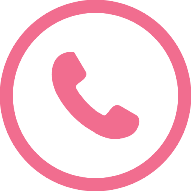 a pink phone icon in a circle