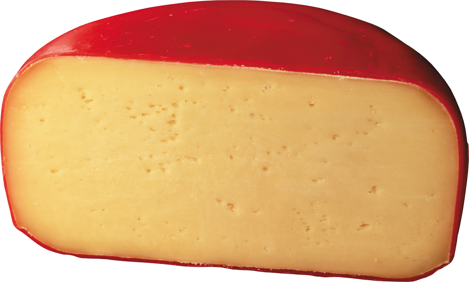 a piece of cheese on a white background