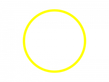 a yellow circle on a white background