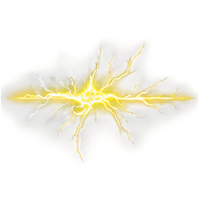 a yellow lightning bolt on a white background