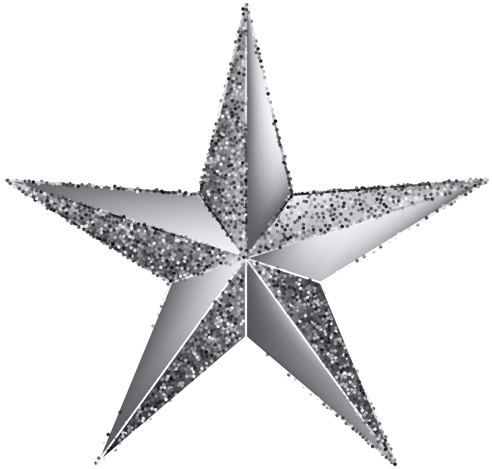 a silver star on a white background
