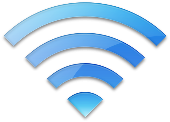 a blue wi - fifi icon with a white background