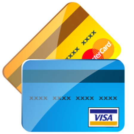 a credit card next to a visa card