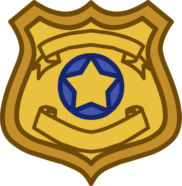 a police badge with a star on it