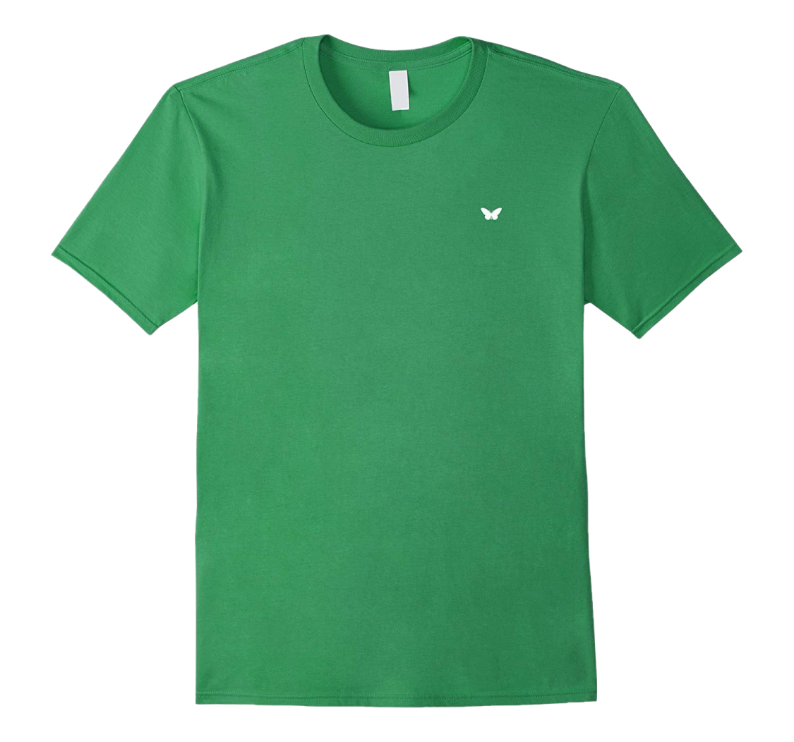 a green t - shirt with a white logo on it