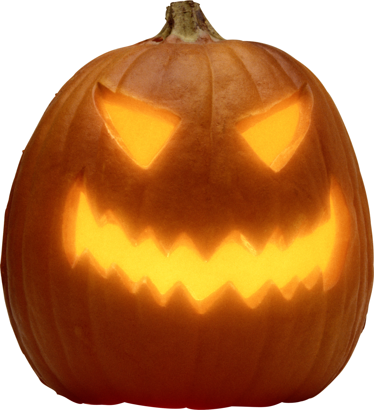 an orange pumpkin with a carved face on it