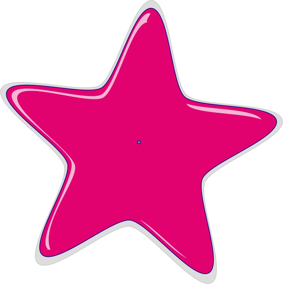 a pink star sticker