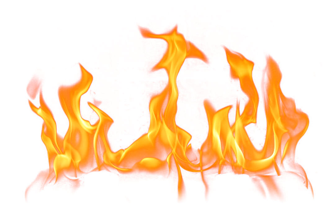fire flames on a white background
