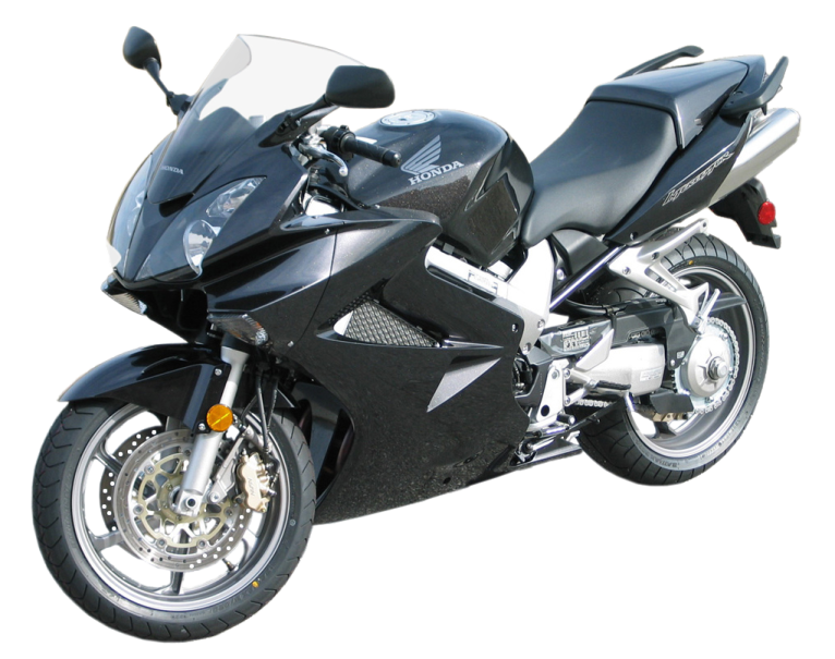 the motorcycle is black