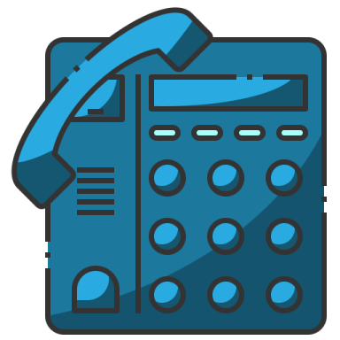 an icon of a telephone receiver