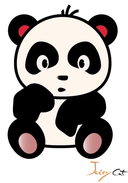 how to draw a cartoon panda step by step