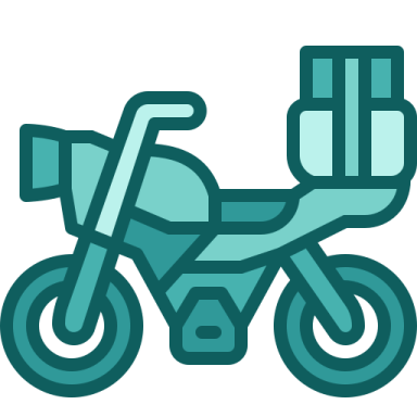 a motorcycle with a basket on the back