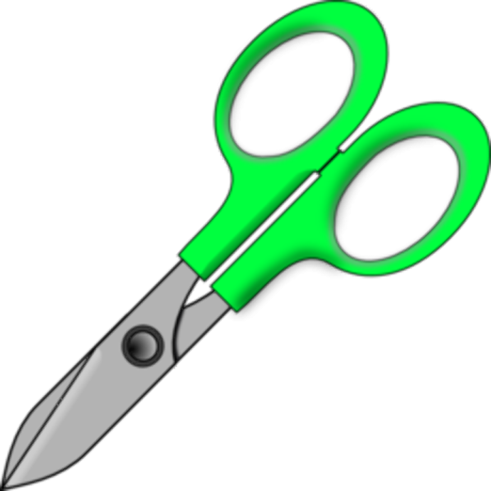 a pair of scissors on a white background