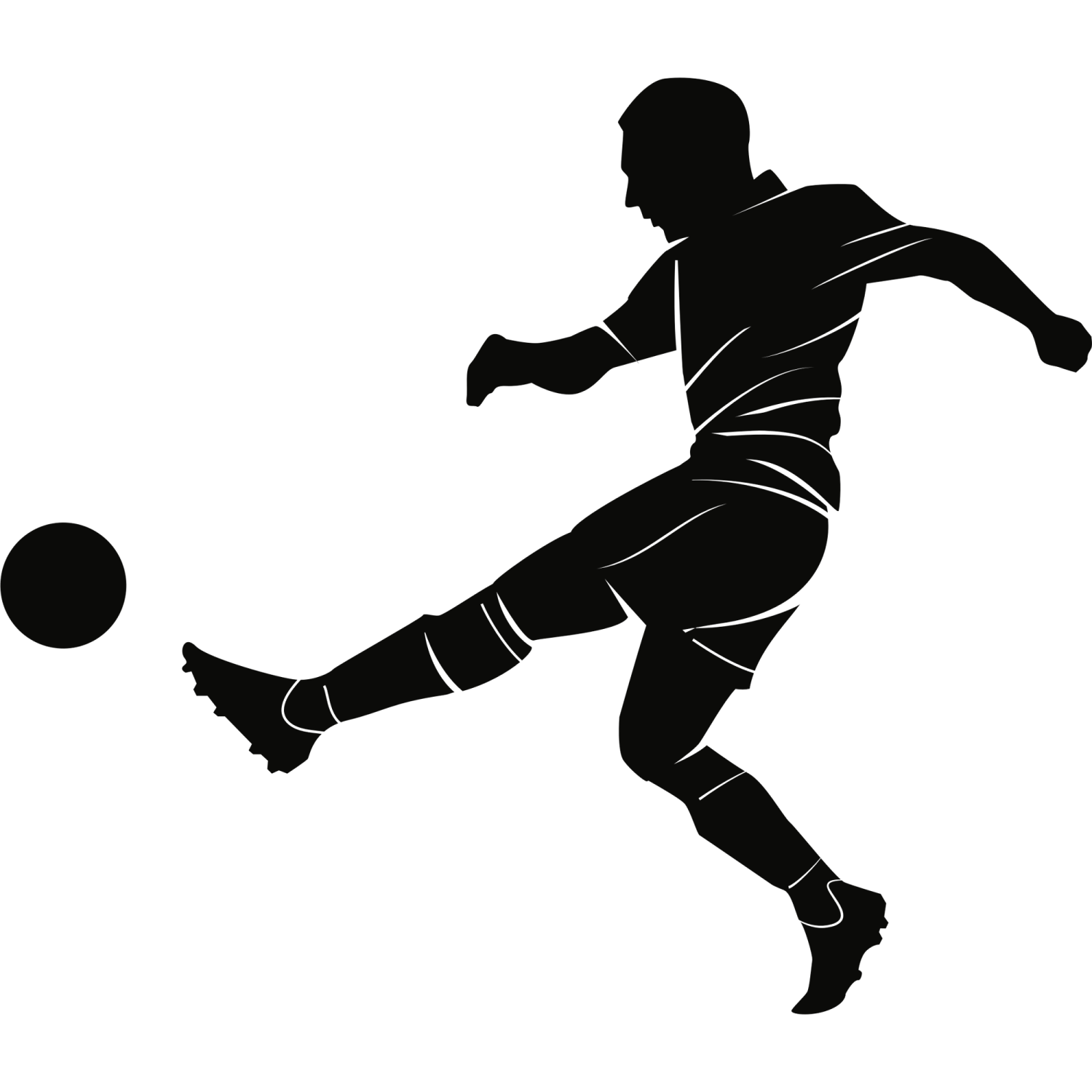 a silhouette of a rugby player kicking the ball
