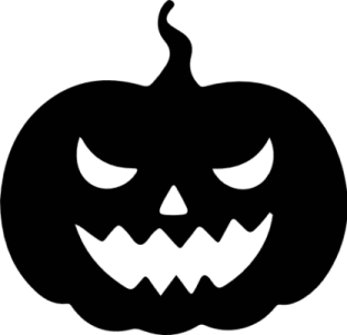 a black and white image of a halloween pumpkin