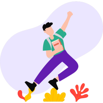 a man in green shirt and purple pants is skateboarding