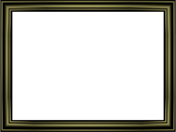 a gold frame on a white background