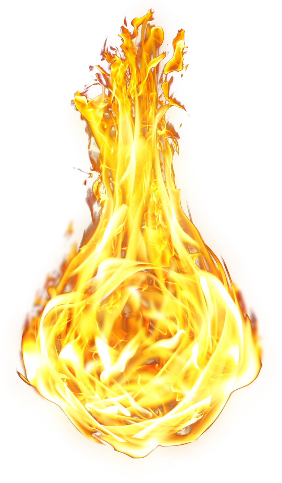 a fire on a white background