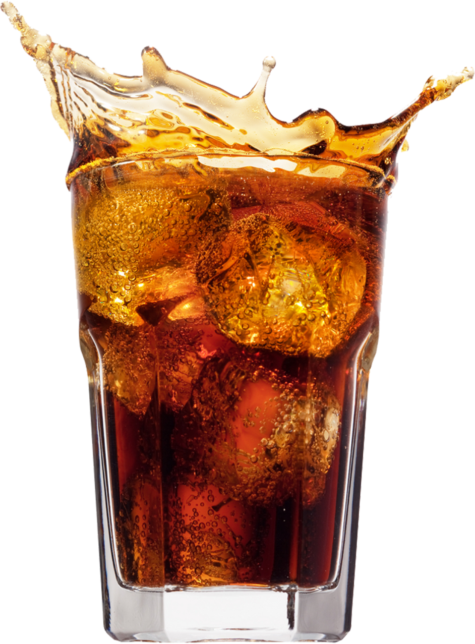 a glass filled with liquid and ice