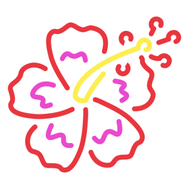 a drawing of a flower on a white background